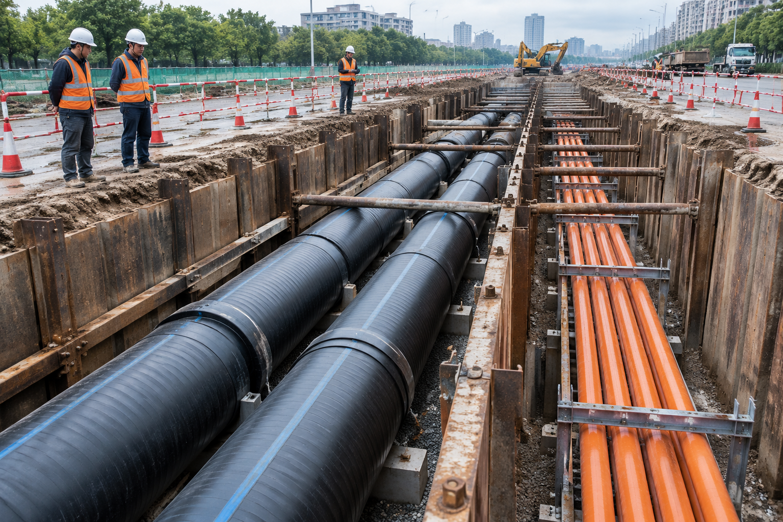 德国拉尔更新430米雨水管和190米污水管:城市排水扩容为何要同时核对管径与接口工程配图